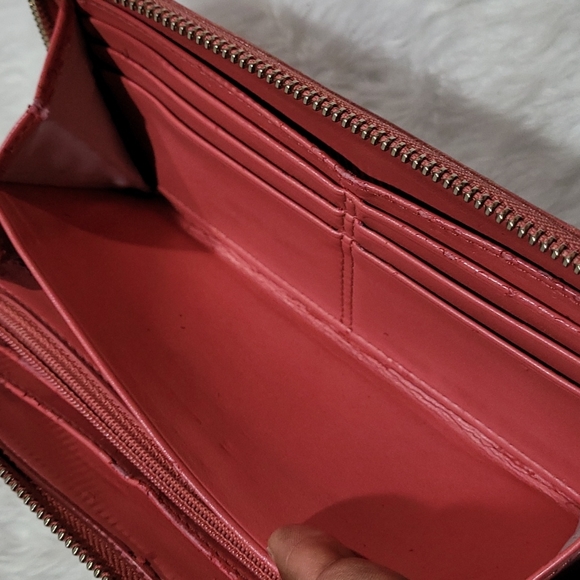 Coach Long Zip Around Wallet In Signature Canvas - Picture 14 of 16